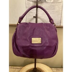 Marc by Marc Jacobs Classic Q Lil' Ukita Purple Pebbled‎ Leather Shoulder Hobo